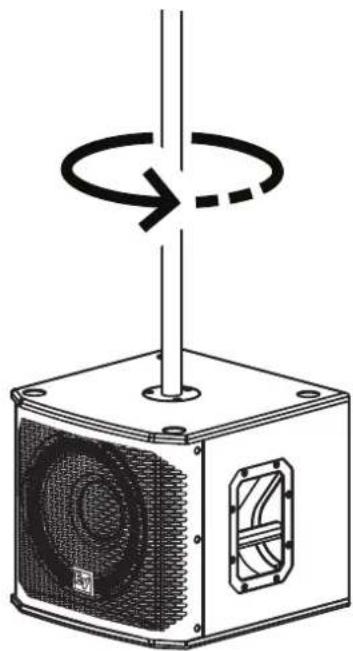 ELECTRO-VOICE Everse 8 - Montage d'une enceinte sur un tube - 1