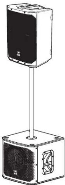 ELECTRO-VOICE Everse 8 - Montage d'une enceinte sur un tube - 2