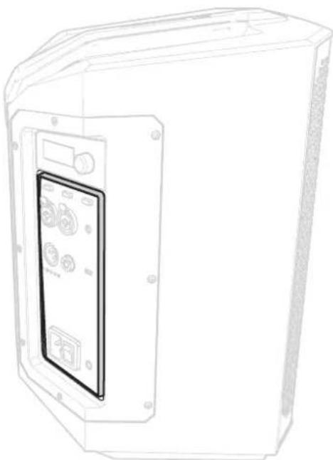 ELECTRO-VOICE Everse 8 - Pour installer le capot d'entrée résistant aux intempéries : - 2