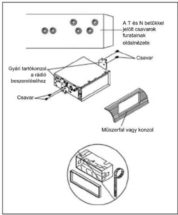 BLAUPUNKT BPA 1121 BT - Hátsó szerelés DIN keretre (B módszer) - 1