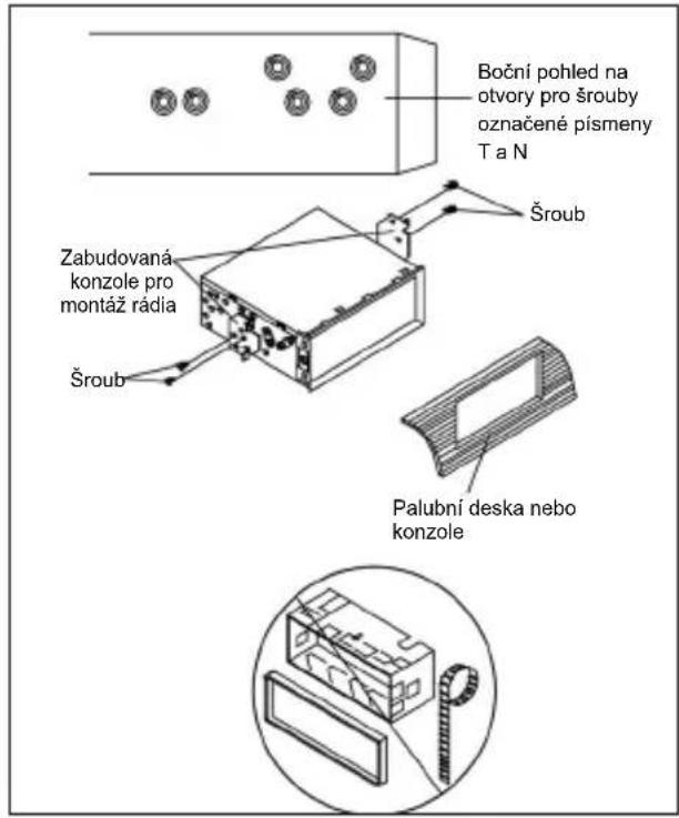 BLAUPUNKT BPA 1121 BT - Zadní montáž na DIN rámečku (metoda B) - 1