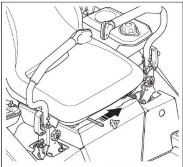 HUSQVARNA Xcite Z380 - To adjust the seat - 3