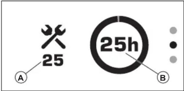 HUSQVARNA Xcite Z380 - To reset the servicing timer - 2