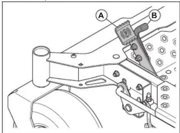 HUSQVARNA Xcite Z350 - To engage and disengage the parking brake - 2