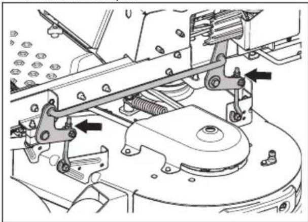 HUSQVARNA Xcite Z350 - To adjust the parallelism of the cutting deck - 3