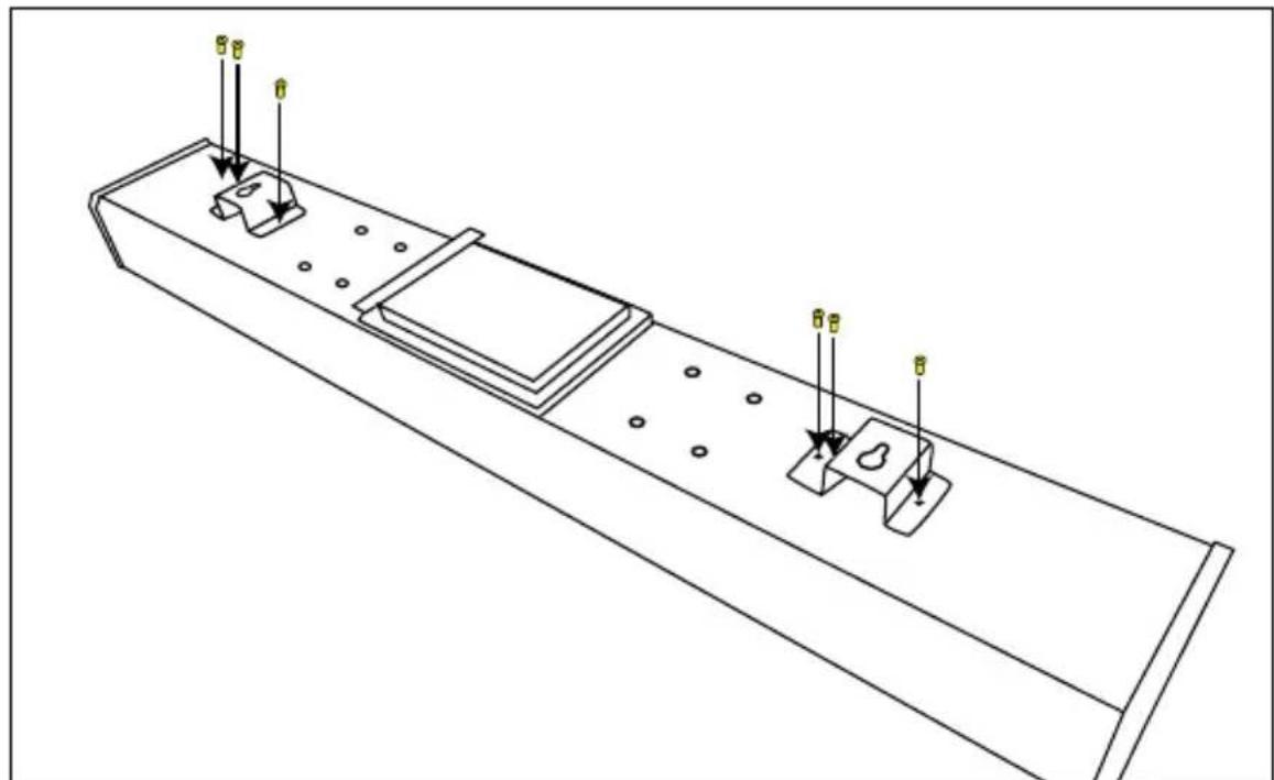 Seura SSB1 - Step 3: Attach the two wall mounting brackets to the soundbar. - 1