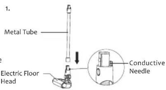 JIMMY JV83 - Connect the electric floor head with metal tube - 1
