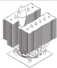 Noctua NHD15S - Fixation du ventirad sur le CPU6 - 2