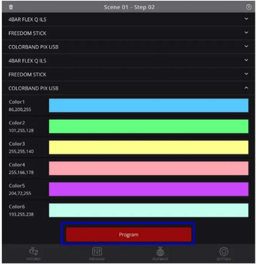 Chauvet FlareCON Air 2 - Ajout d'une nouvelle scène - 1