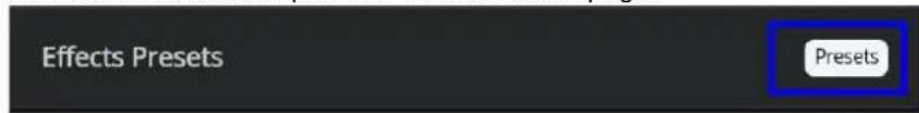 Effects Presets Presets