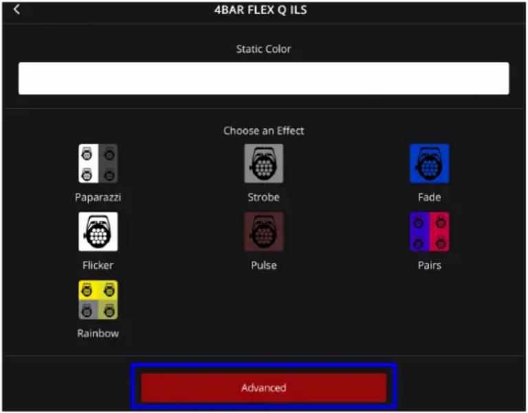 Chauvet FlareCON Air 2 - Per modificare la programmazione avanzata: - 1