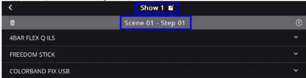 Show 1 Scene 01 - Step 01 4BAR FLEX Q ILS FREEDOM STICK COLORBAND PIX USB