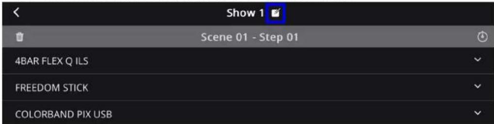 Show 1 Scene 01 - Step 01 4BAR FLEX Q ILS FREEDOM STICK COLORBAND PIX USB
