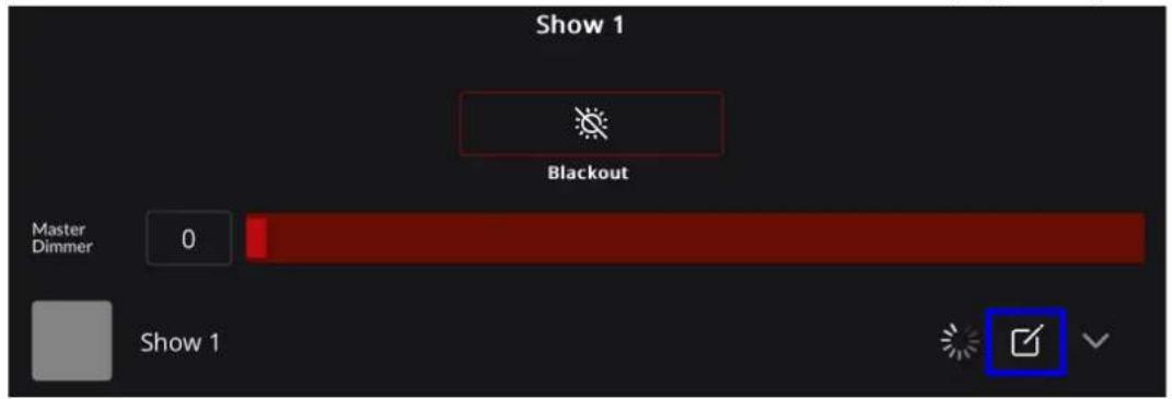 Chauvet FlareCON Air 2 - Modificare uno show - 1