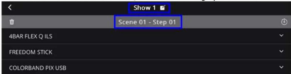 Show 1 Scene 01 - Step 01 4BAR FLEX Q ILS FREEDOM STICK COLORBAND PIX USB