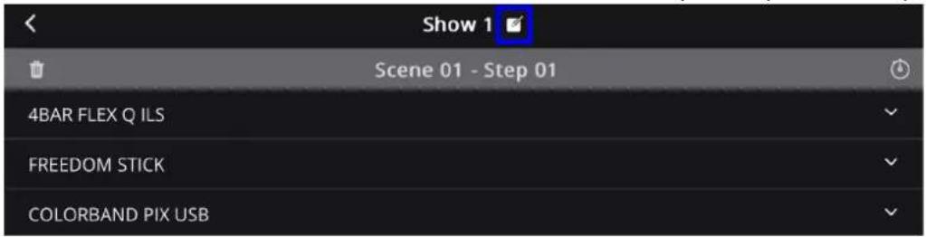 Show 1 Scene 01 - Step 01 4BAR FLEX Q ILS FREEDOM STICK COLORBAND PIX USB