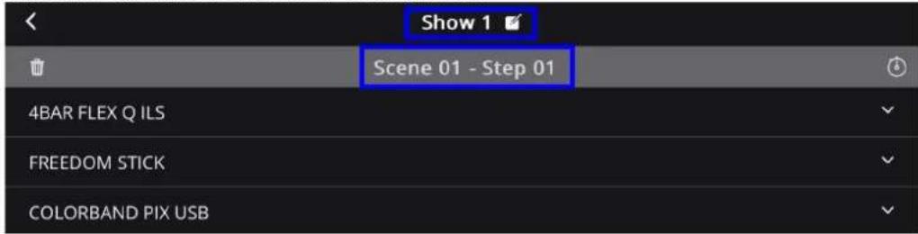 Show 1 Scene 01 - Step 01 4BAR FLEX Q ILS FREEDOM STICK COLORBAND PIX USB
