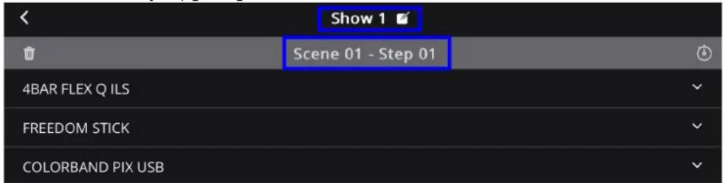 Show 1 Scene 01 - Step 01 4BAR FLEX Q ILS FREEDOM STICK COLORBAND PIX USB