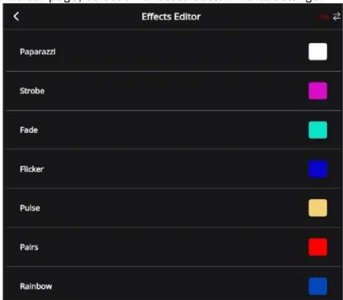 Effects Editor Paparazzi Strobe Fade Flicker Pulse Pairs Rainbow