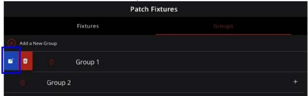 Patch Fixtures Fixtures Groups Add a New Group Group 1 Group 2