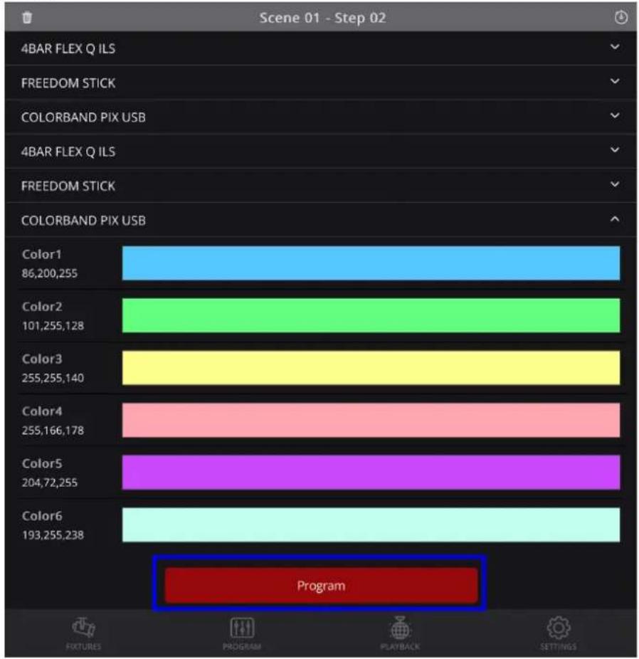 Chauvet FlareCON Air 2 - Añadir una nueva escena - 1