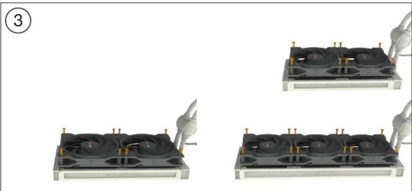Be Quiet! Pure Loop 2 FX - Installation des ponts de montage - 1