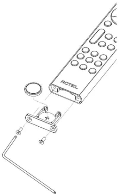 ROTEL S14 - Fjärrkontrollens batterier - 1