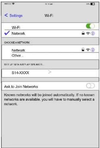 ROTEL S14 - For iOS devices (using Wi-Fi Setup): - 1
