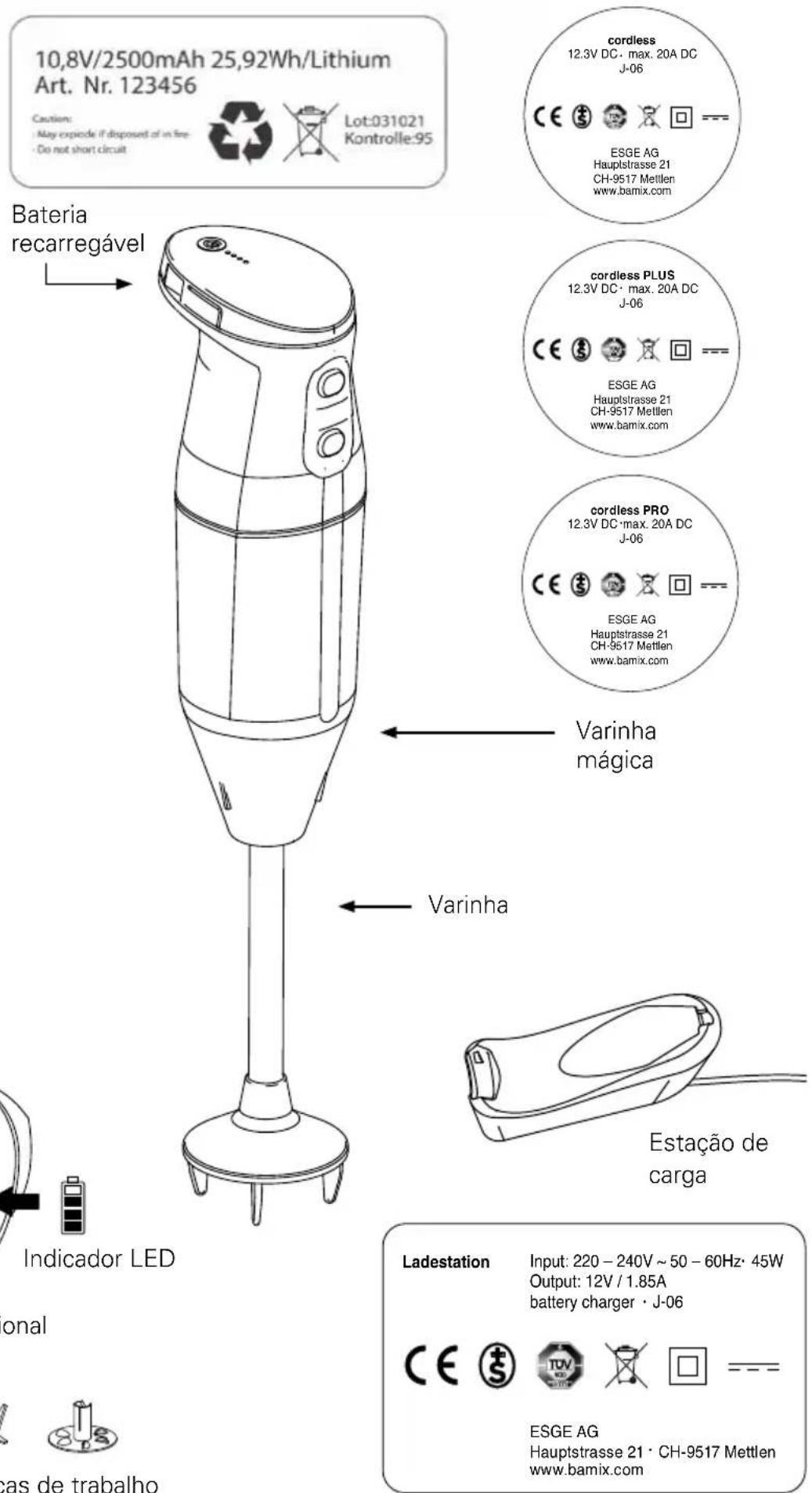BAMIX Cordless Plus - Varinha magica bamix® com bateria recarregavel - 1