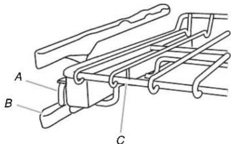 KITCHENAID Architect KEBS207SBL - Dépose de la grille coulissante : - 1