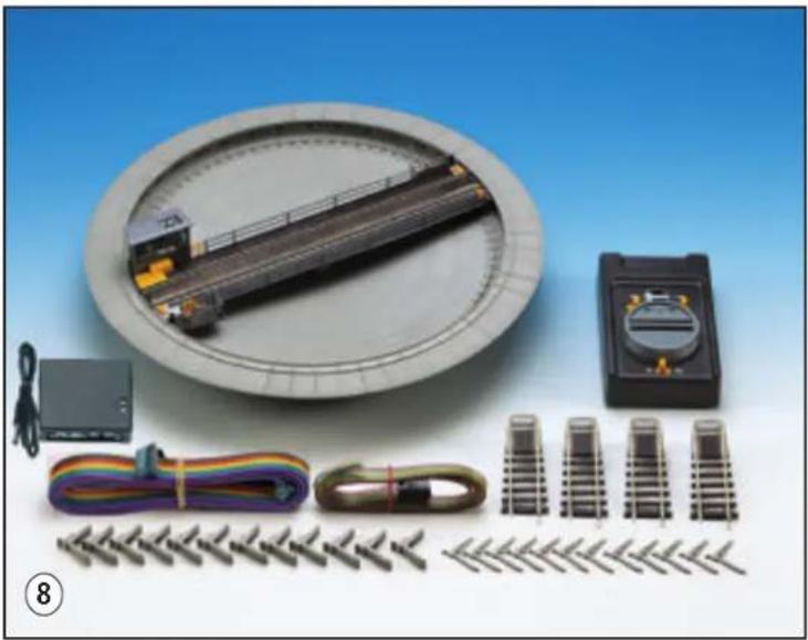 Roco 665201 - Folgende Bauteile und -gruppen sind in der Packung der Drehscheibe ab Werk enthalten: - 1