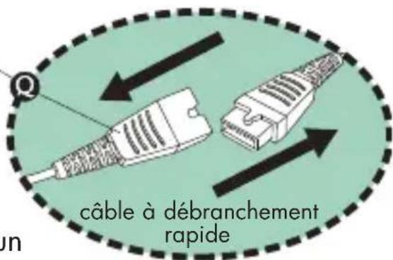 câble à débranchement rapide