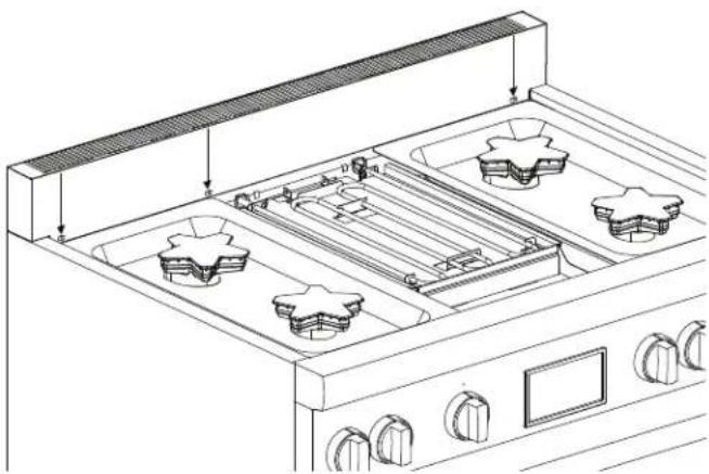 THERMADOR PA48WTKG - To install the low backguard - 2