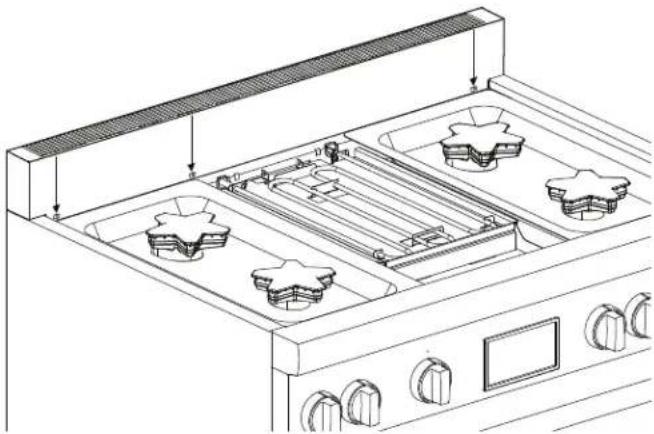 THERMADOR PA36WLBG - To install the low backguard - 2