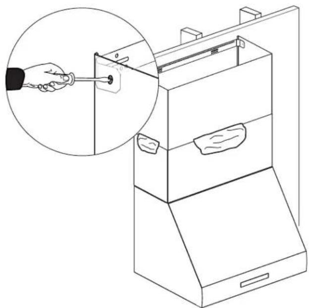 THERMADOR CHMHP48XTW - Fixation de l'extension télescopique pour hotte murale Thermador Professional - 4