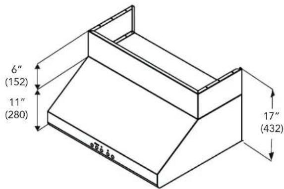 THERMADOR DC426W - Instalación de la extensión de cubierta de ducto - 1