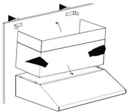 THERMADOR DC36MTW - Securing the telescoping chimney extension bracket - 6