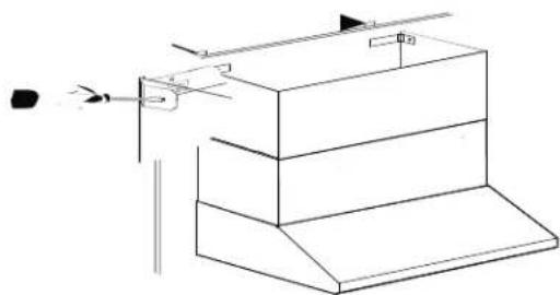 THERMADOR DC36MTW - Securing the telescoping chimney extension bracket - 7
