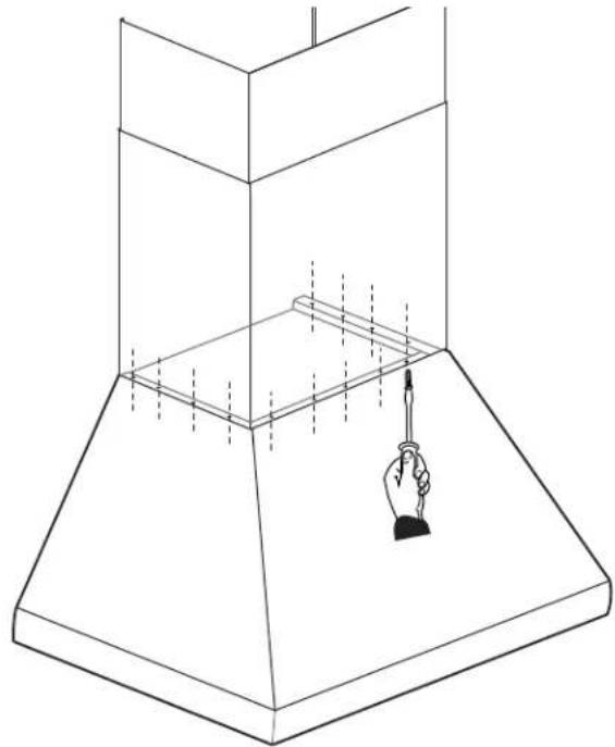THERMADOR CHMHP366W - Extensión telescópica de la campana de pared de la chimenea - 6