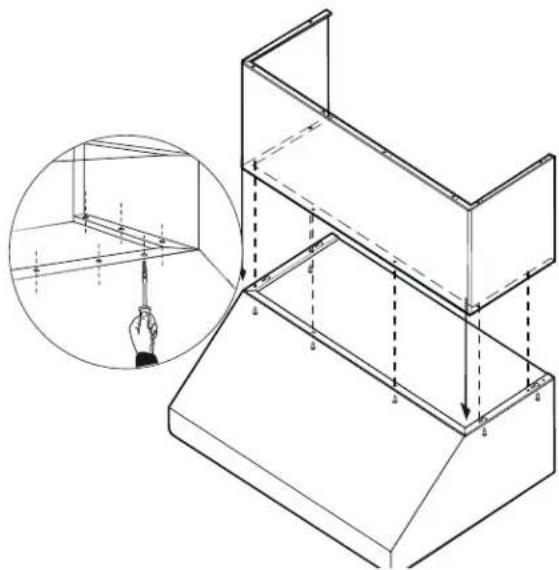 THERMADOR DCT3616W - Installation du caisson pour masquer les conduites - 2