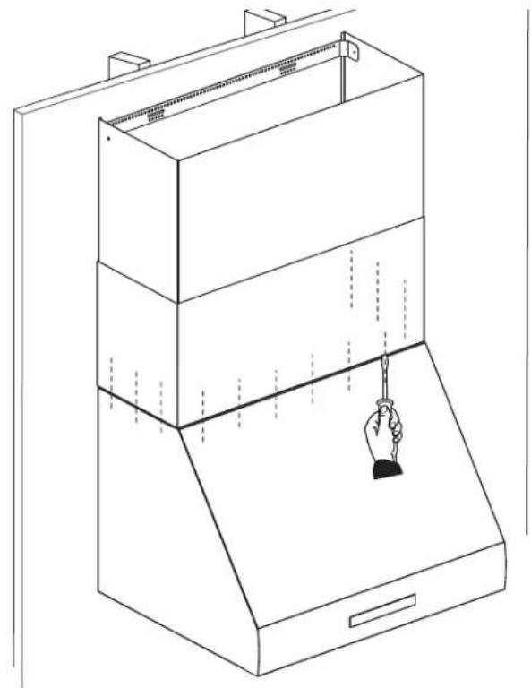 THERMADOR CHMHP36TW - Fijación de la extensión telescópica de la campana de pared de la serie Thermador Professional - 6