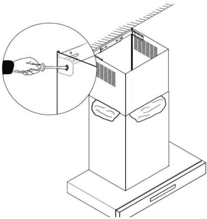 THERMADOR CHXTHDDW - Fixation de l'équerre de fixation du caisson télescopique - 4