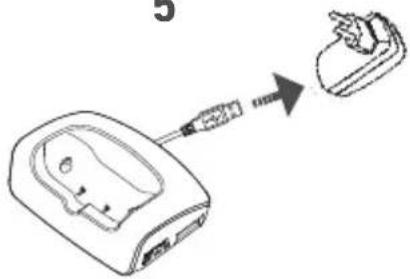Snom M430 - Charging the battery • Akku laden • Charger la pile • Caricare la batteria • Carga la battería - 5
