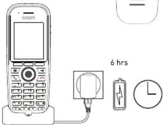 Snom M430 - Charging the battery • Akku laden • Charger la pile • Caricare la batteria • Carga la battería - 6