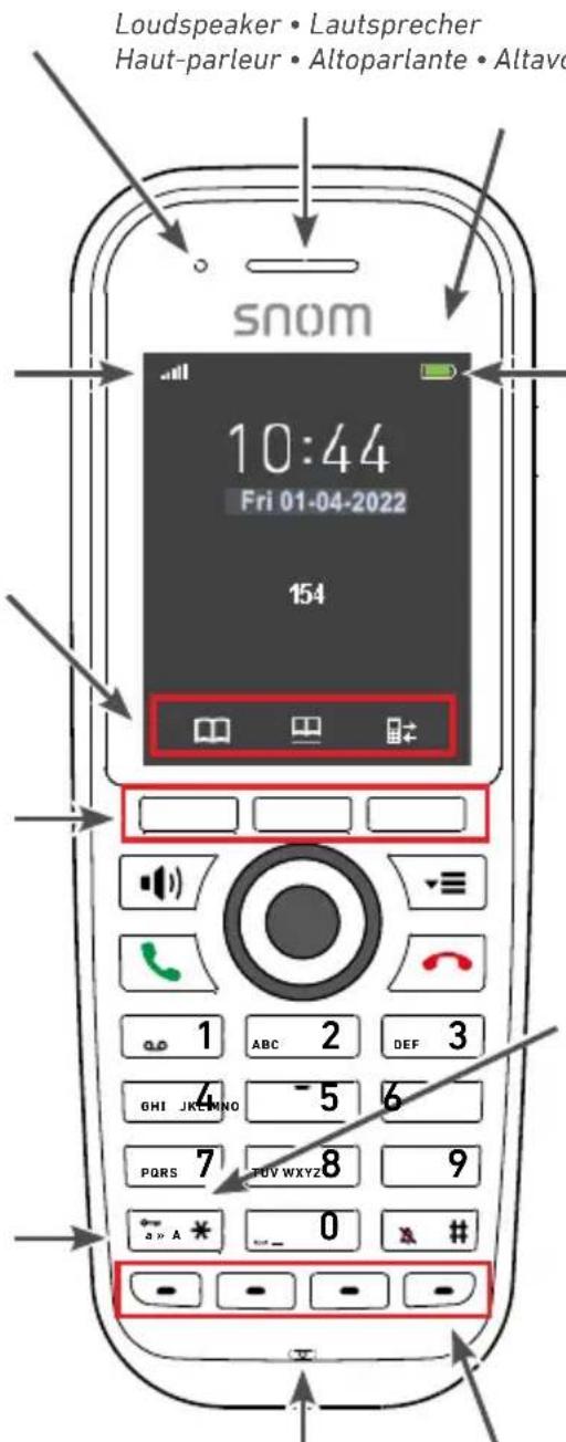 Snom M430 - Handset features • Merkmale • Caractéristiques • Caratteristiche • Características - 2