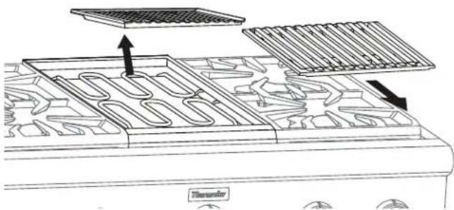 THERMADOR PALPKITGGW - Installing the Griddle Plate - 1