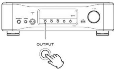 Esoteric N05XD - Press the OUTPUT button to select the connector type used to output analog audio. - 1