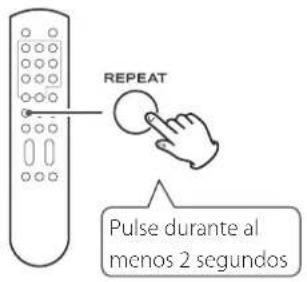 Esoteric P02X - Durante la reproducción o con ella parada, pulse el botón REPEAT durante al menos dos segundos. - 1