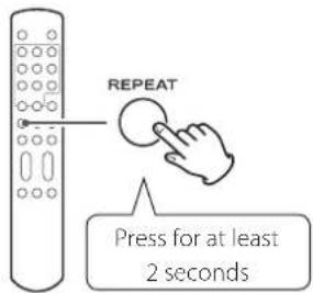 Esoteric K07Xs - When stopped or during playback, press the REPEAT button for at least two seconds. - 1