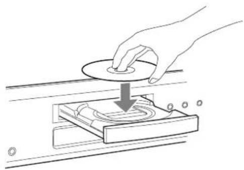 Esoteric P05X - Place a disc centered on the tray with the labeled side up. - 1